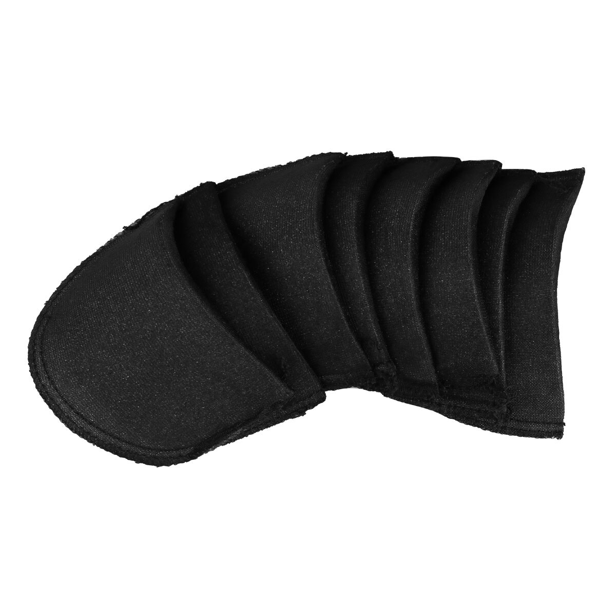 4Pairs Soft Foam Schouder Pads Herbruikbare Zelfklevende Antislip Push-Up Schouder Kussens Enhancer T-shirt kleding Accessoires: Black / Size A