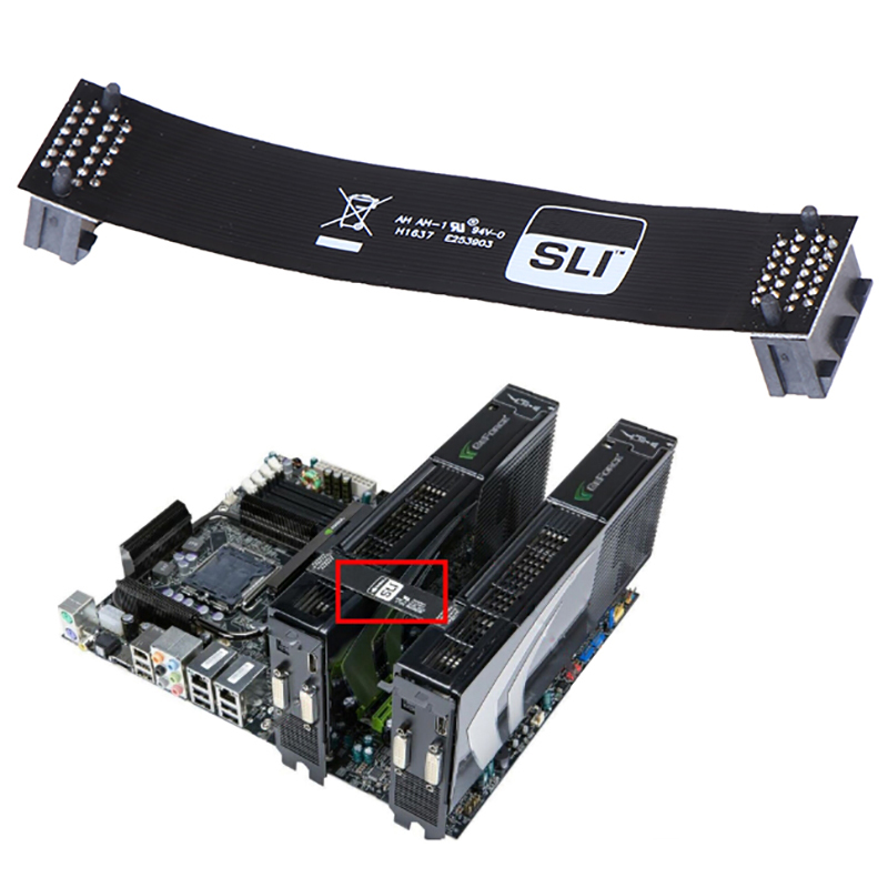 1Pcs Flexibele 10Cm Sli Bridge Pci-E Videokaart Kabel Connector Adapter