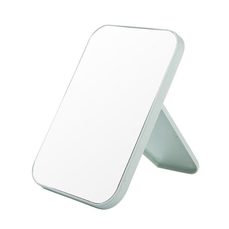 Miroir de maquillage pliant HD rectangulaire Table miroir bureau Simple Dressing Portable vanité maquillage miroir: green