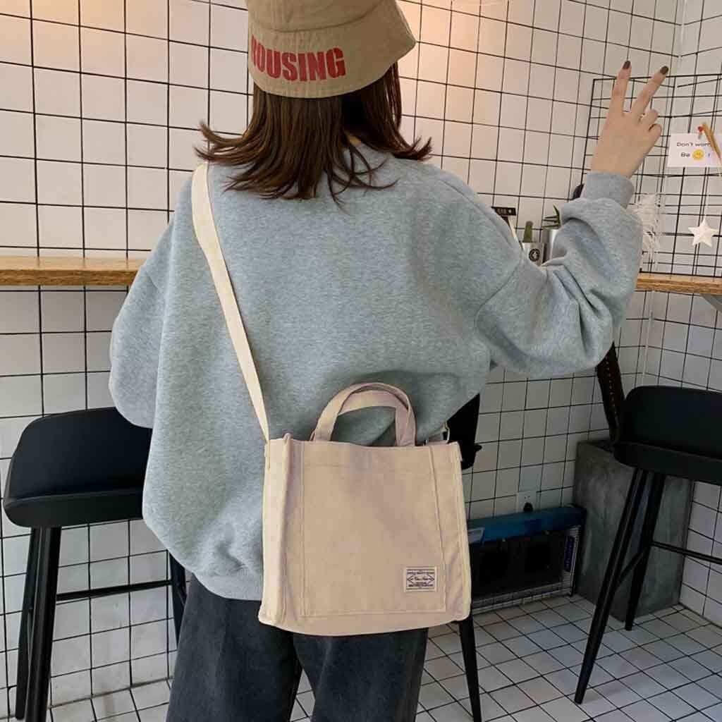 Schnelles ! Koreanische Leinwand Schulter Umhängetasche Schul Modische Japanischen Stil Einfache Bote Tasche Briefträger Tasche