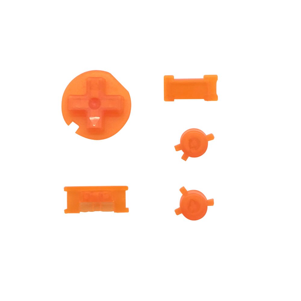 Neue 16 Farben Tasten für GBC EINE B D-Pad Tasten mit Power ON/OFF Tasten Tastaturen Für gameboy Farbe Spiel Konsole Zubehör: Clear Orange