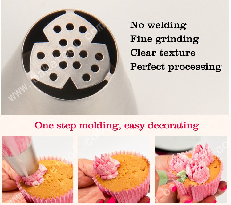 11 Stks/set Russische Tulp Nozzles Set Rvs Icing Bloem Tips Taarten Cupcakes Decoreren Tips