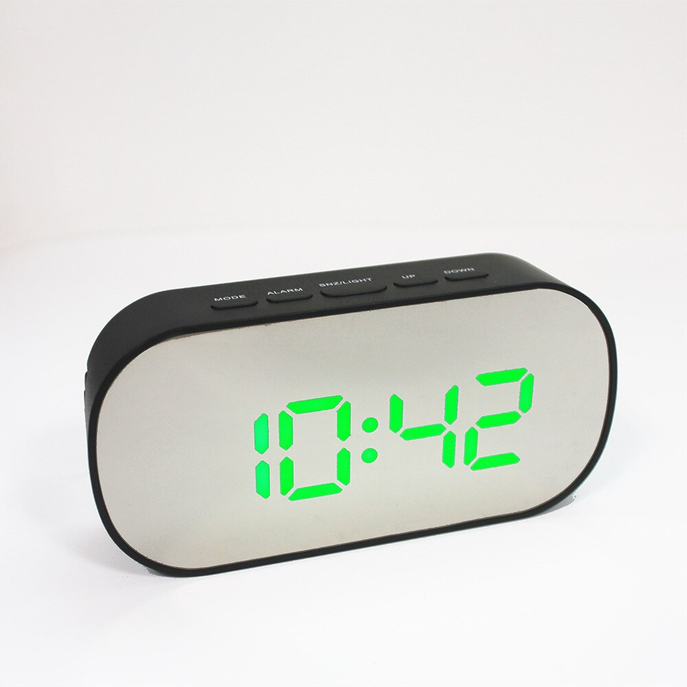 Led Alarm Clock Digital Child Luminous Electronic Table Clock Digital Clock for Room Clock with Temperature: Green