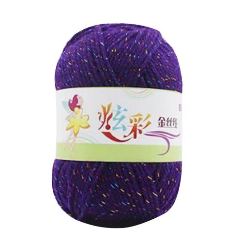 4 nici miękka dzianina szydełka nici akrylowe ręcznie przędzy wełnianej hak linia buta DIY akcesoria do szycia wielokolorowy: violet