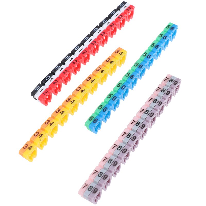 100pcs/lot Label Mark Color Numeric Cable for cables CAT5/CAT6