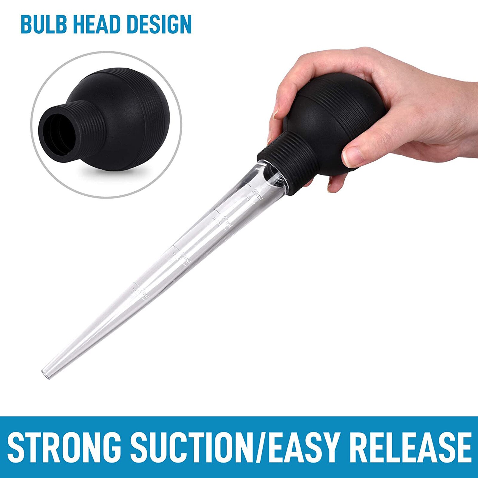 Food Grade Syringe Baster For Cooking Basting With Detachable Round Bulb Turkey Oil Dropper Chicken Barbecue Food