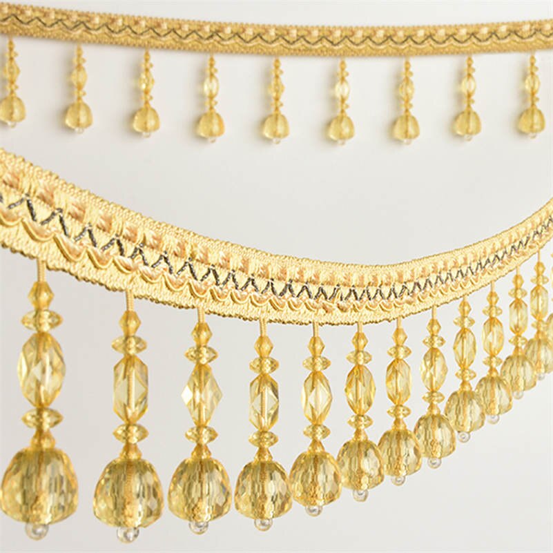 1M Kristal Kralen Gordijn Fringe Kant Kwastje Trim Wide Lint Naaien Ambachtelijke Elegante: 4