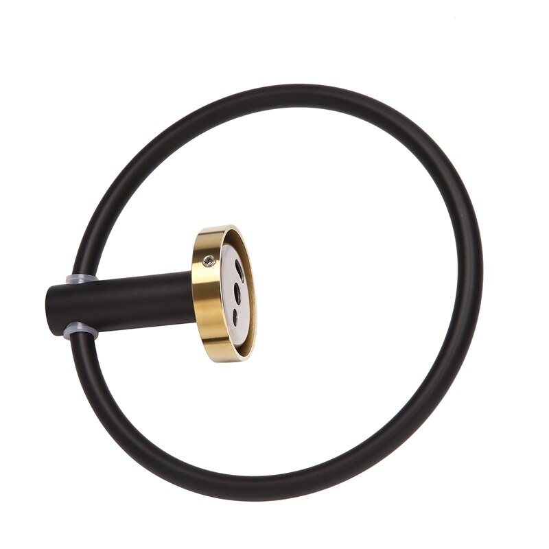 Porte-serviettes mural rond et Simple, anneau pour la salle de bain