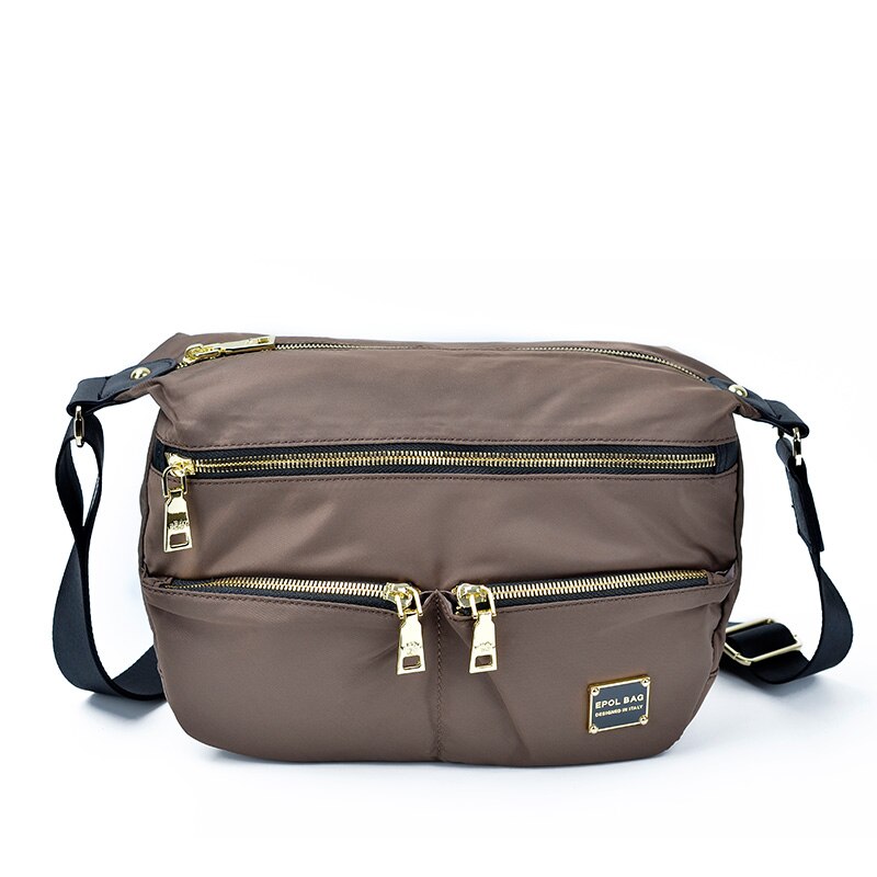 EPOL BORSA Donne di Lusso Messenger Bag Oxford Sacchetto di Spalla Delle Signore Bolsa Feminina Borsa Da Viaggio Impermeabile Sacchetto Crossbody delle Donne: Brown