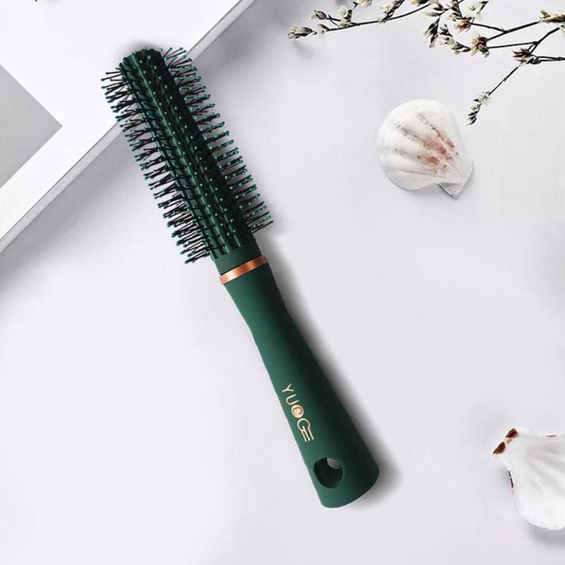 Masaje peine de Airbag mojado y secador de pelo de bolsa de aire peines y cepillos Retro verde oscuro mujer rizado cepillo desenredante chicas suave cepillo de pelo: C
