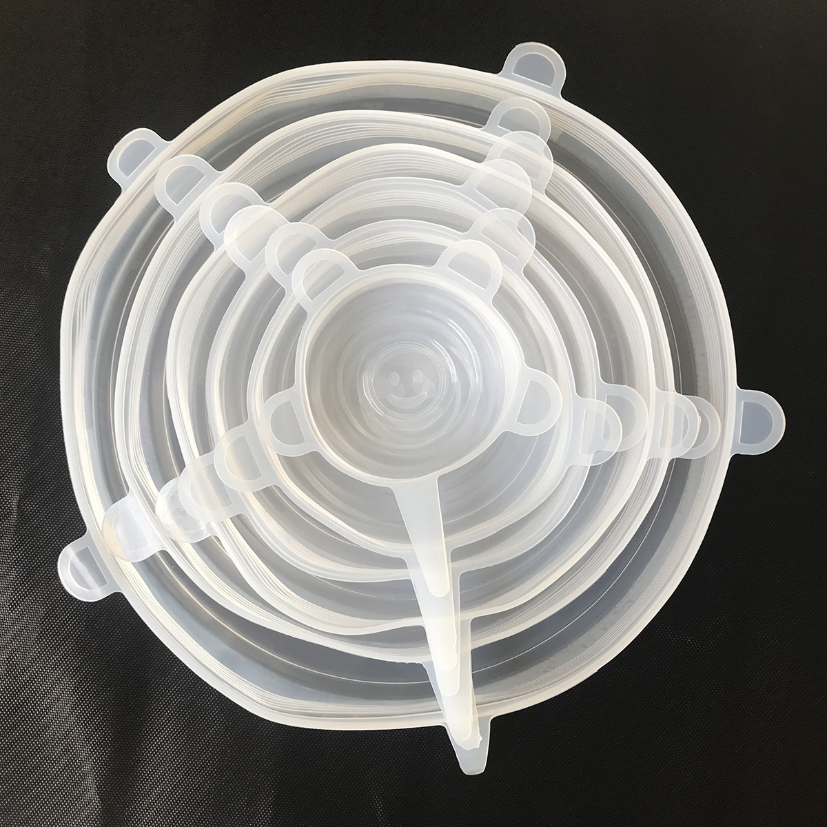 12 stuks elastische siliconen deksels voor kommen, herbruikbare koelkastbekers voor salades, potdeksels voor keukenaccessoires: 6 stuks wit