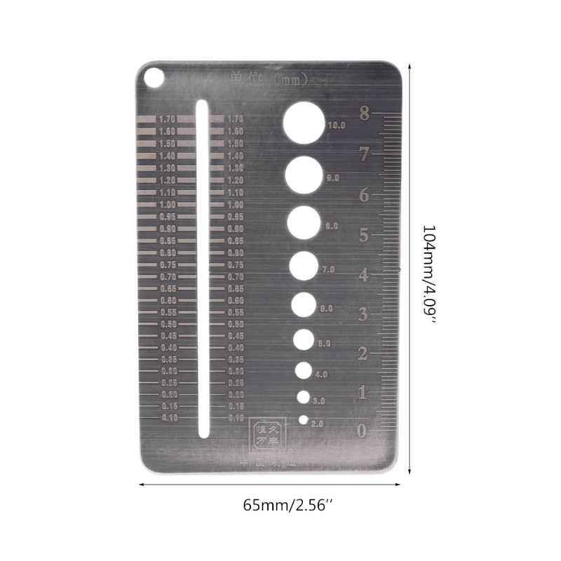 0,1-10mm Schraube Messgerät Platte Durchmesser Messung Messgerät Edelstahl Bohrer Bolzen Draht Messgerät