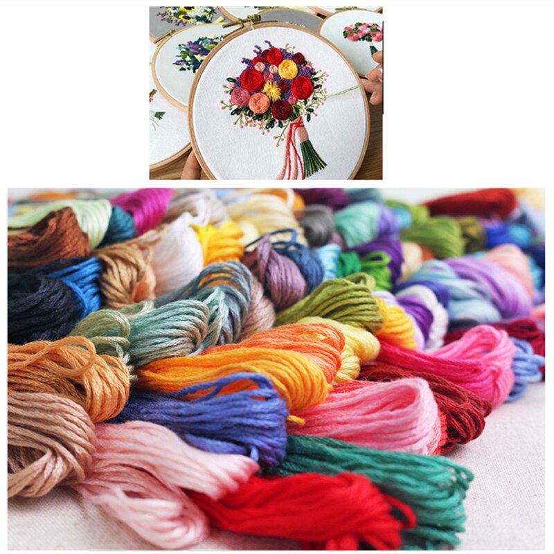50/100Pcs Embroidery Floss Cross Stitch Thread Mix Colors Cotton Sewing Skeins Floss Kit DIY Craft Sewing Tools Needlework
