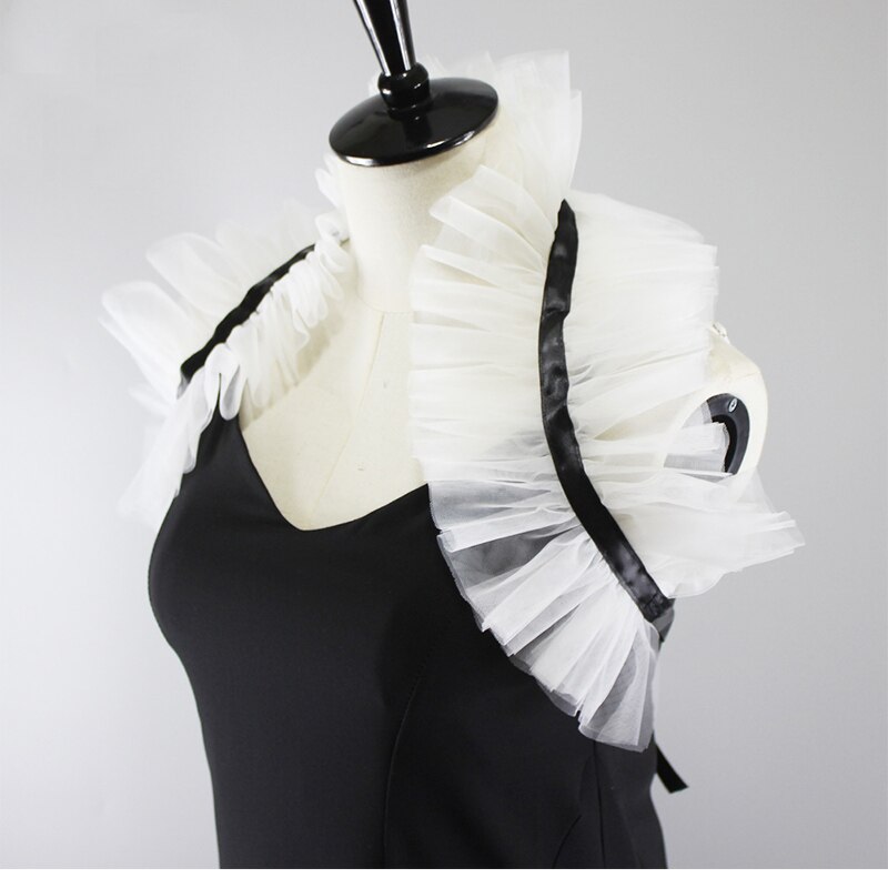 Gotisk middelalder ruff krage vintage hals ruffled krager kostymer tilbehør håndlaget