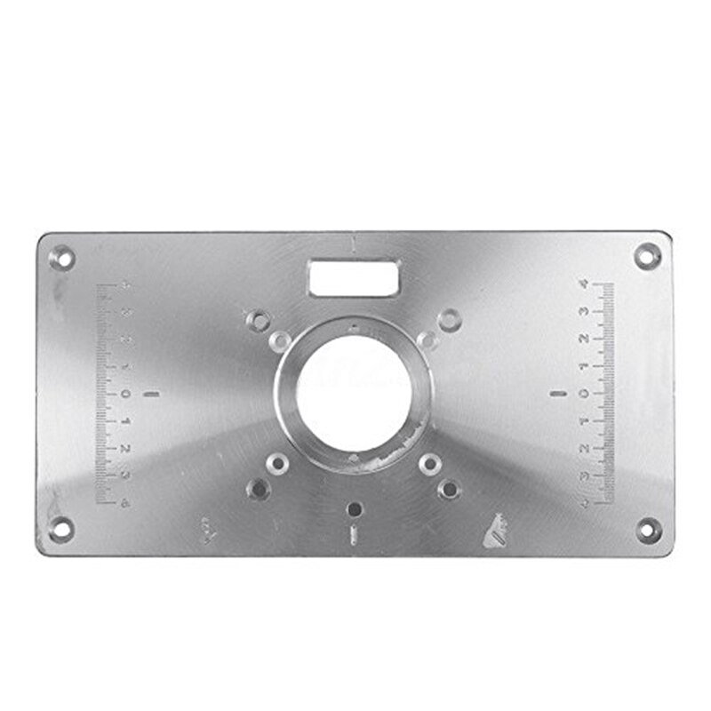 Router bordplade 700c aluminium router bordplade  + 4 ringskruer til træbænke , 235mm x 120mm x 8mm(9.3in