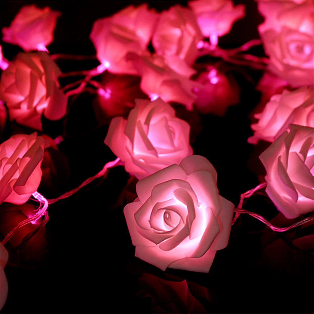 Guirnalda de luces LED con batería para boda, guirnalda de jardín al aire libre, decoración de habitación para el día de la madre, de acampada