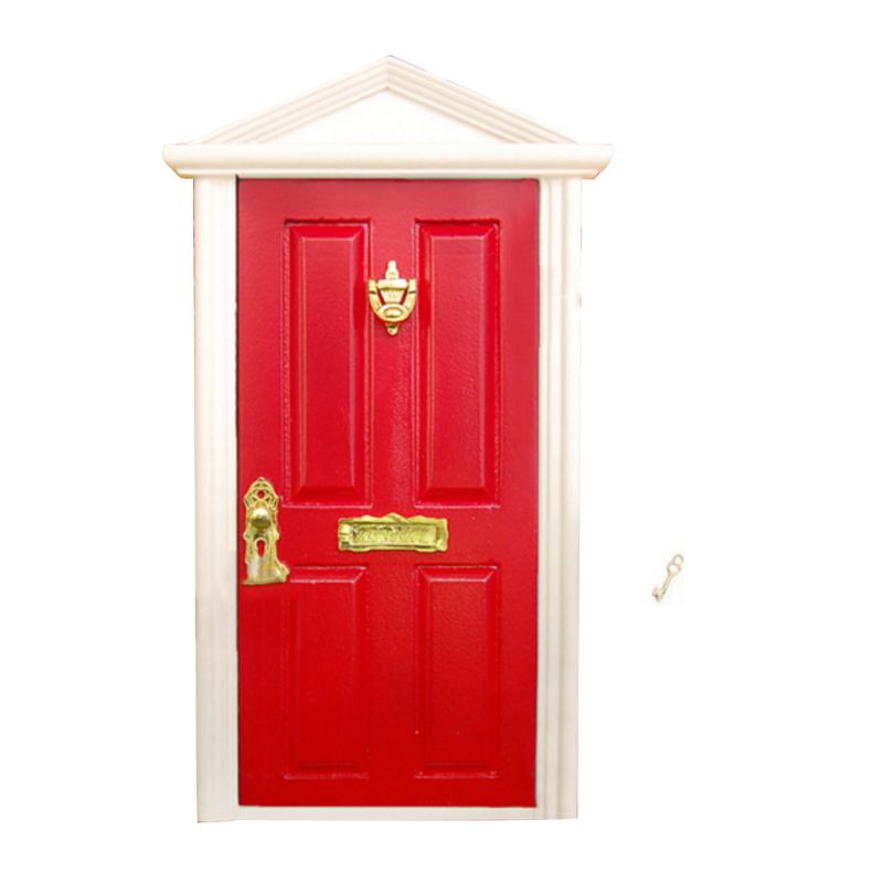 1:12 schaal poppenhuis miniatuur houten fee deurklopper deurplaat slot sleutel decor dxad