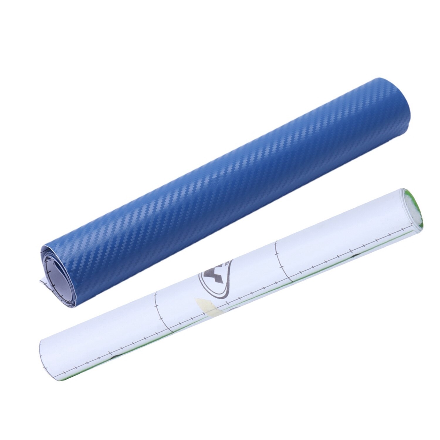 2x DIY 30X127 3D Carbon Fiber Decal Vinyl Film Wrap Roll Adhesive Car Sticker Sheet Blue & Green