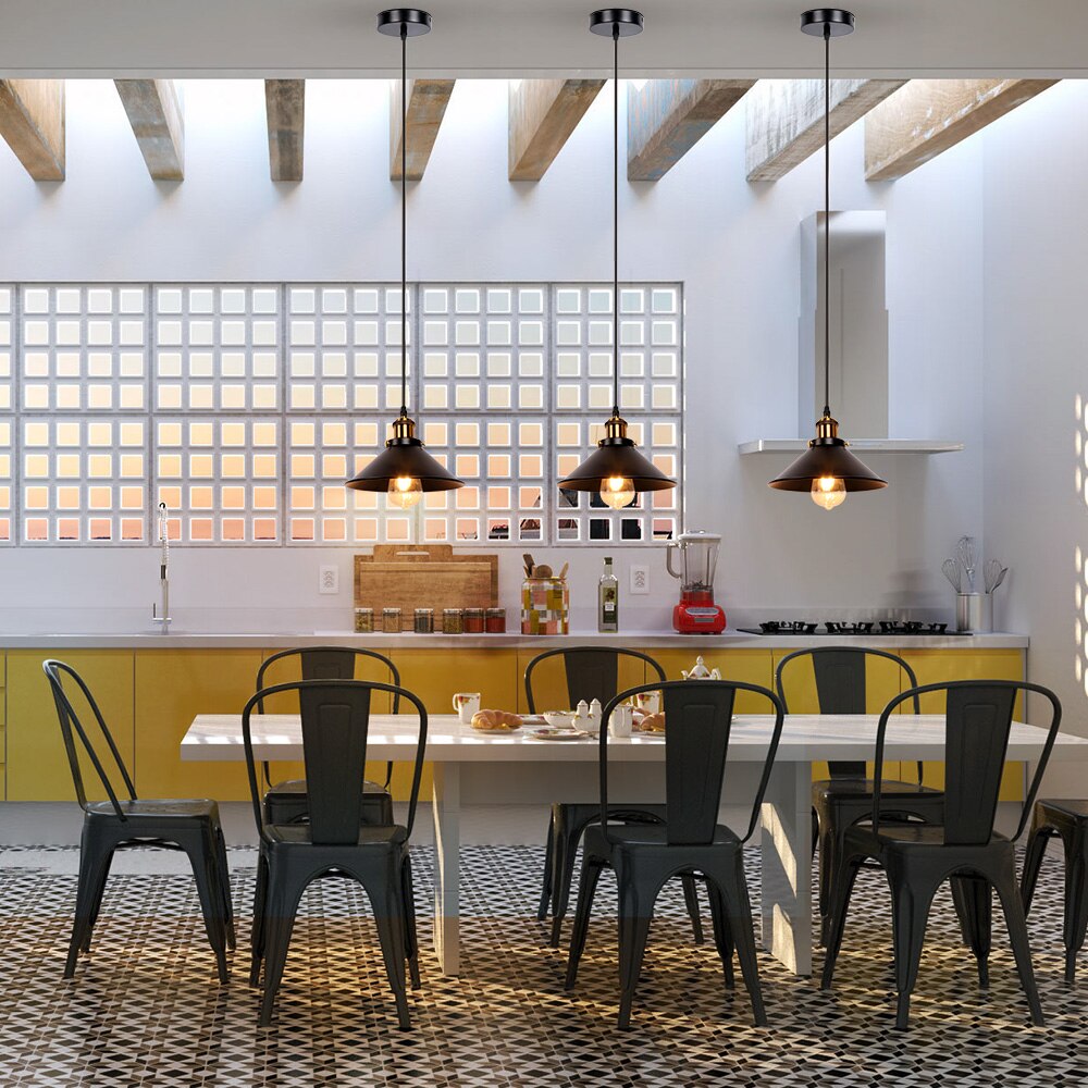 Amerikaanse Moderne Retro Led Brons Combinaties Hanglampen Zolder Slaapkamer Nachtkastje Bar Decoratie Enkele Kop Opknoping Lamp Hoofd