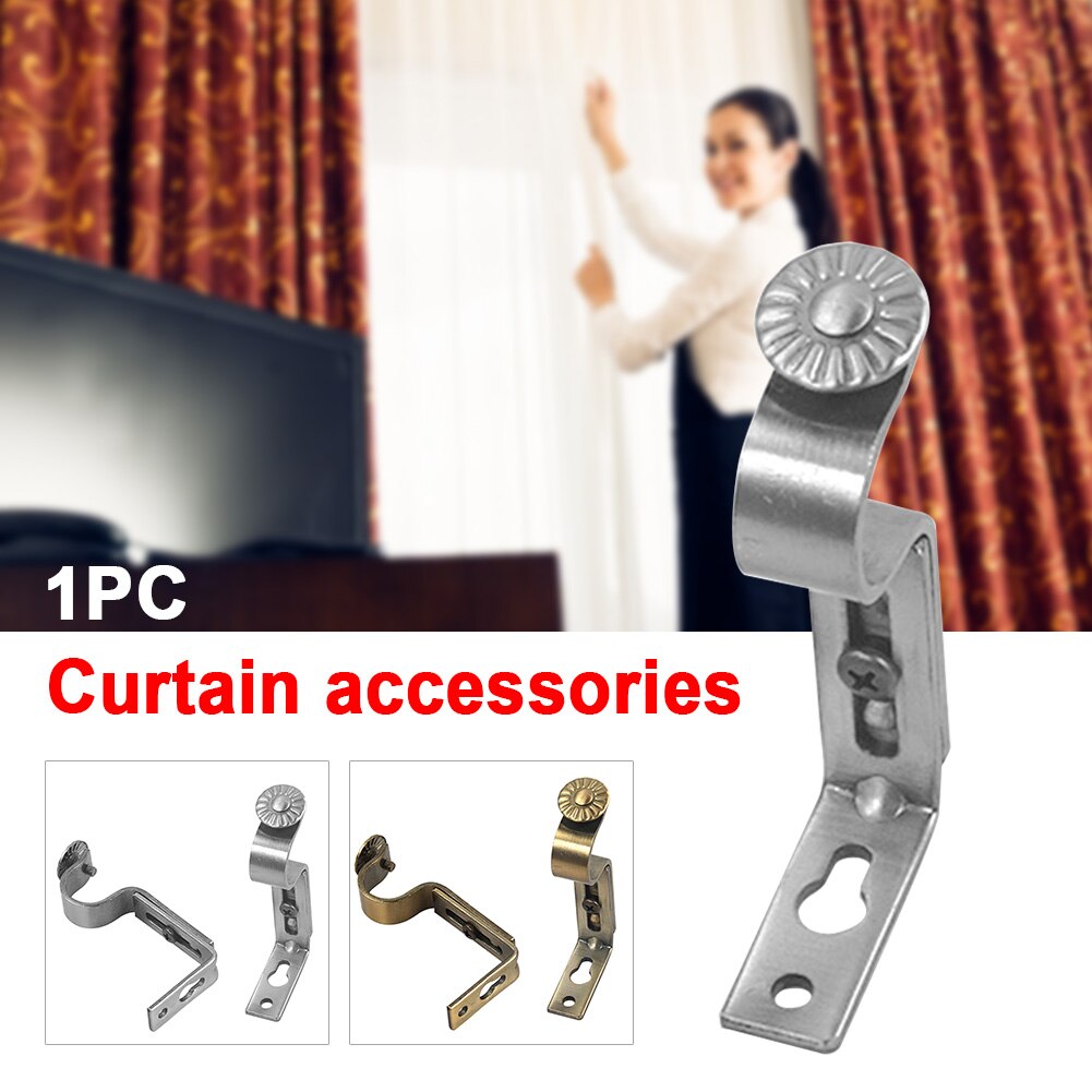 Holder Home Window-Dressing Fixed Curtain Rod Bracket Iron With Screws Decorative Support Hardware Modern Practical Easy Install