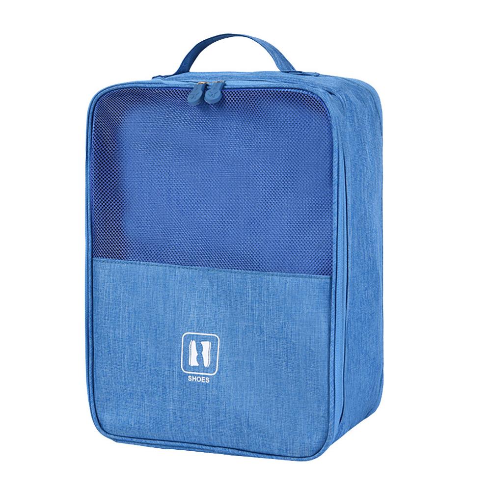 Bærbar sko taske multifunktionel udendørs rejsetaske opbevaringsetui organisator  #5 r 14: Blå