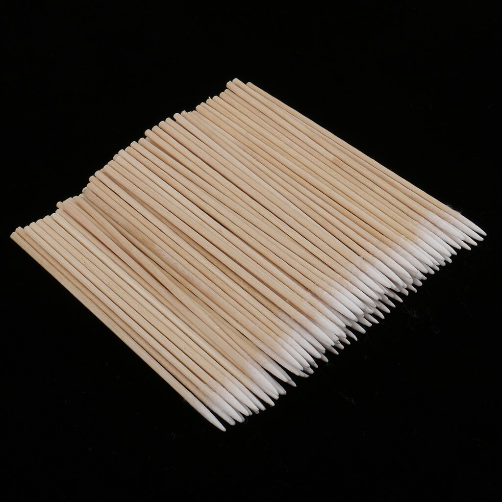 100pcs 3’’ Swabs Cotton Sticks, Single Pointed Tip Cosmetics Applicators