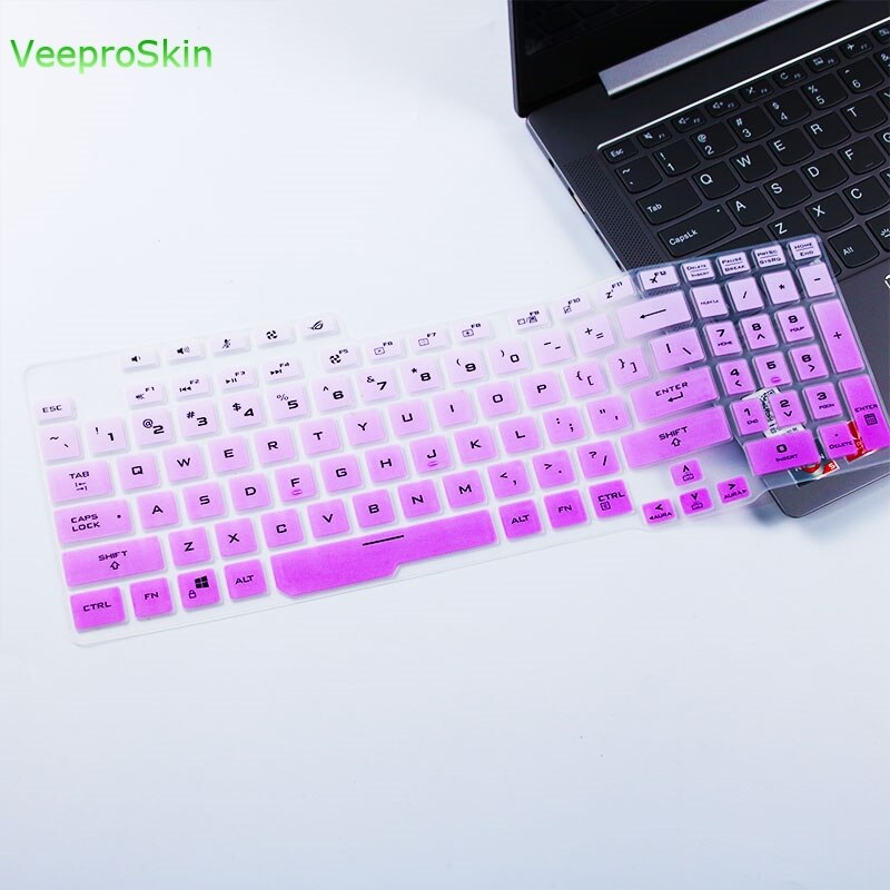 For ASUS TUF Gaming F15 FX506LI FX506LH FX506IV FX506 / Asus TUF F17 FX706LI FX706 FA706 Gaming Laptop Keyboard cover protector: fadepurple