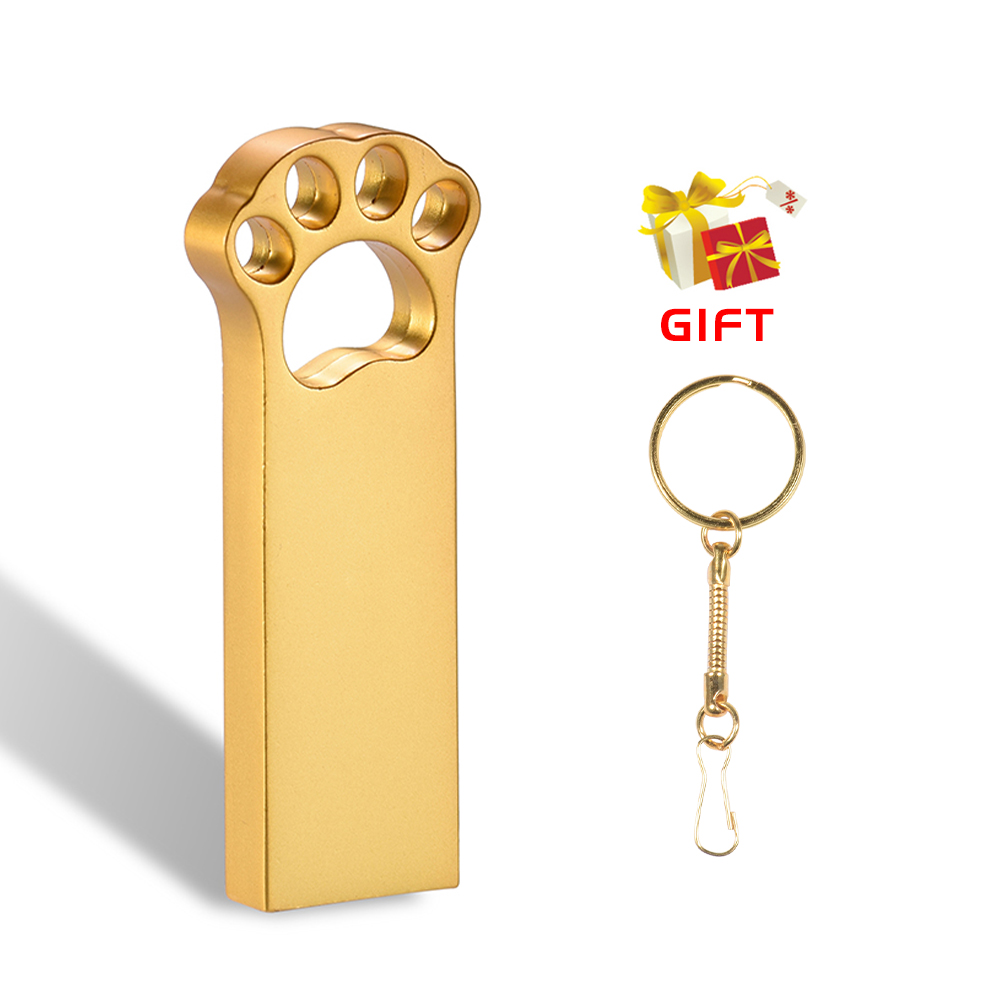 USB 2.0 Flash Drive High Speed Pen Drive 128GB 64GB Cute Metal Memory Stick 32GB 16GB Key Chain U Disk 8GB for Computer 4GB: Gold / 8GB