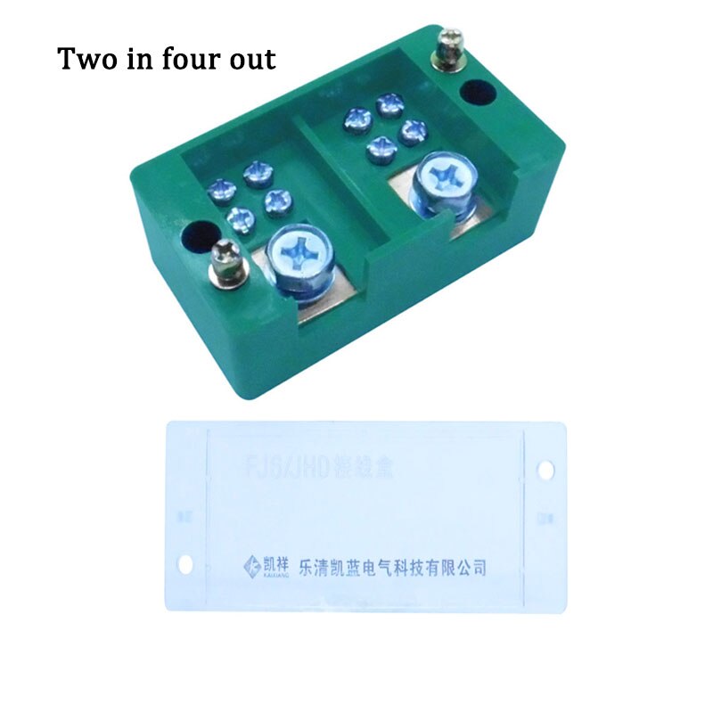 Junction Box 2 In 4/6/8/12 Out Wire Splitter 220V Household Surface Mounted Terminal Block Box: 2 In 4 Out