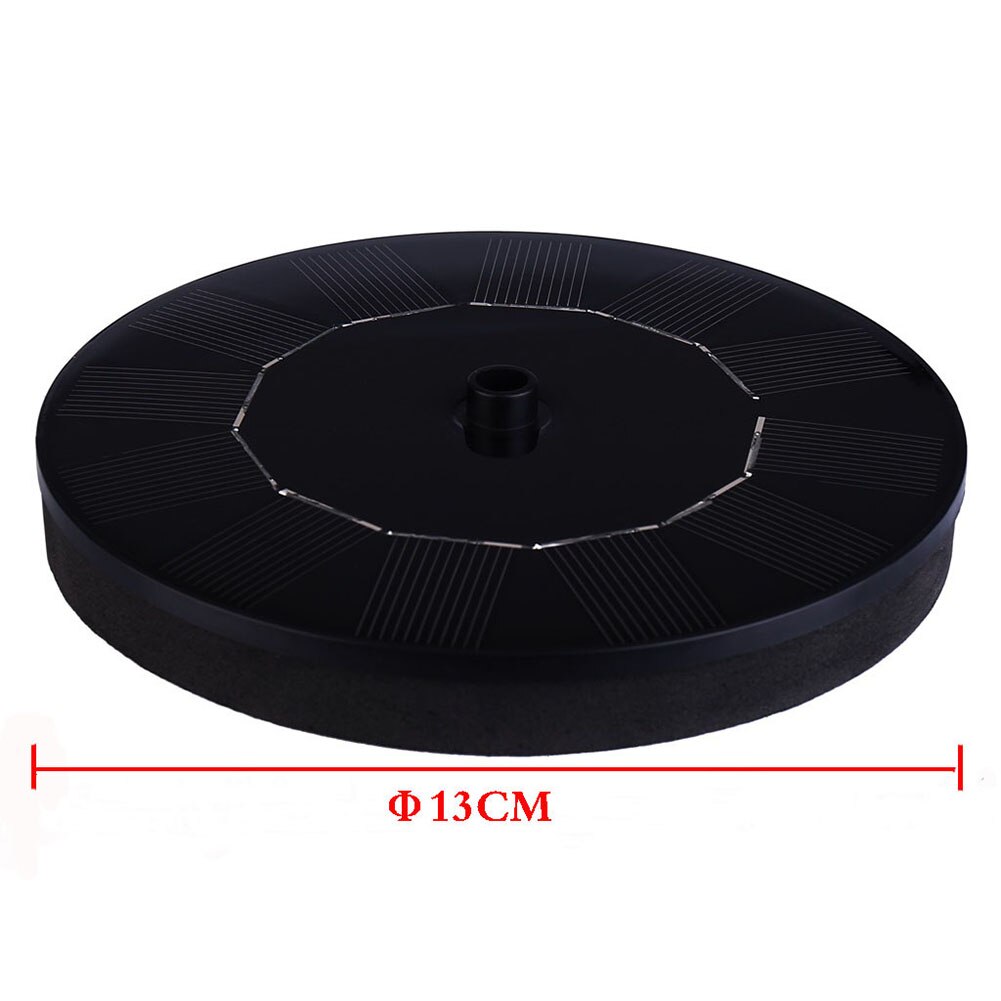 1 zestaw mini okrągły 1W fontanna solarna pompa wody basen wystrój krajobraz zewnętrzny ogród staw rozpylać robić samochodu oczko wodne akwarium 6V Dia 13cm