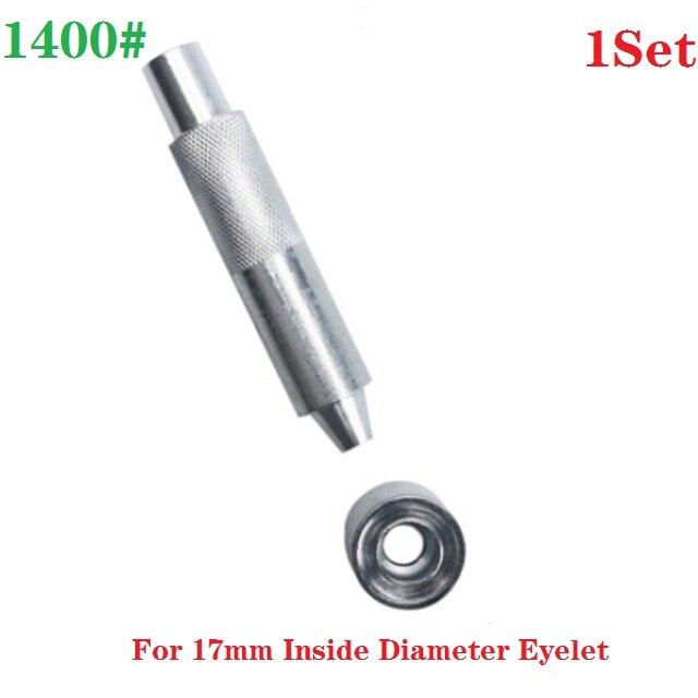 Tee itse nahkainen asennuspainike vahva ontto rei'itysläpivienti metallisilmukat hyvä kankaalle kenkä vaatteet nahka (3-20mm): 17 mm 1400