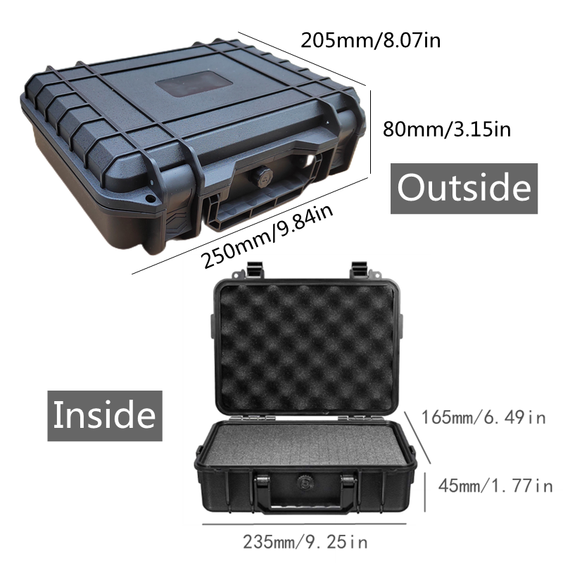 Tool Box ABS Plastic Equipment Case Pelican Case Toolbox for Mechanics Waterproof Hard Case Suitcase Tools Storage Box: Yellow & Black