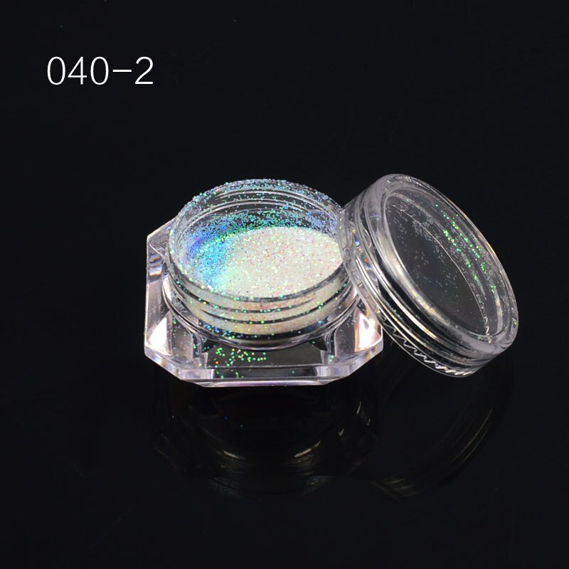 Olografica di Zucchero In Polvere glitter per unghie Polvere di Sabbia Estate Unghie artistiche Pigmento Manicure Capovolge La Decorazione 12 Colori Disponibili: 040-02