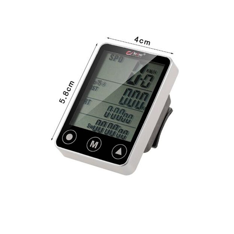 Cykel kilometertæller trådløs i cykelcomputer trådløs kabelført vandtæt med lcd display kilometertæller speedometer led baggrundsbelysning
