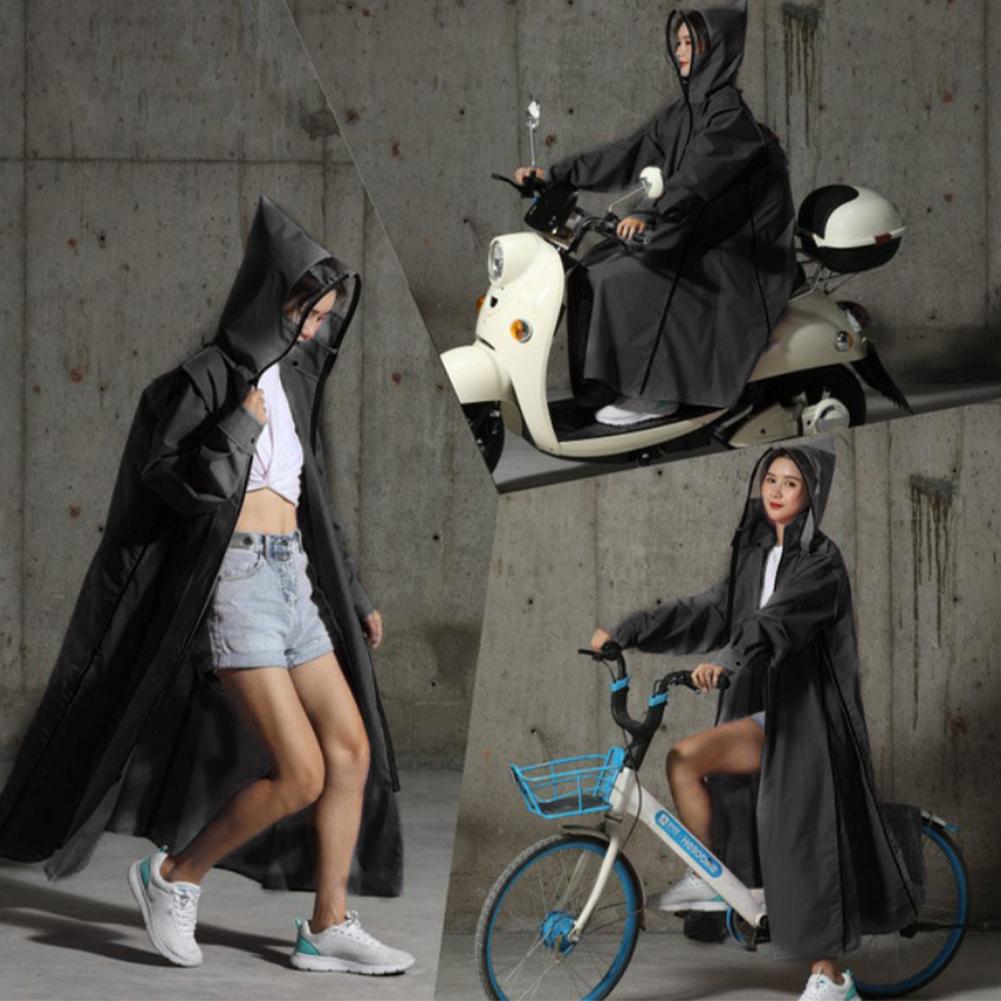 EVA – Poncho à capuche avec fermeture éclair pour femme et homme, vêtements de pluie, Long Style, pour la randonnée, , taille XL/XXL/XXXL