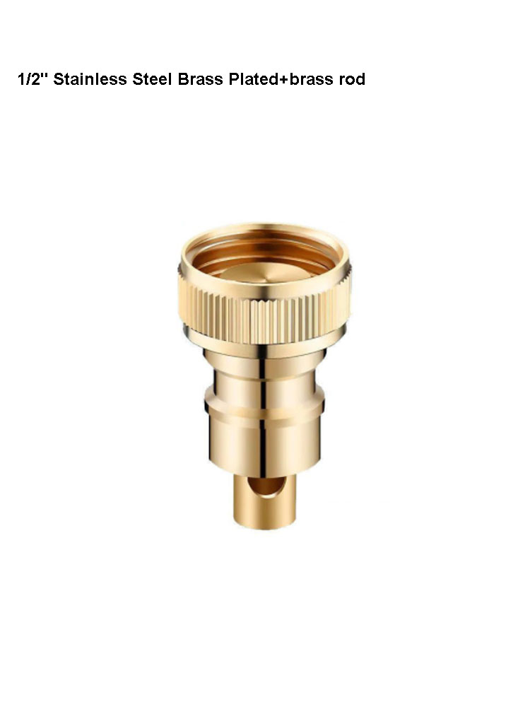 Vaskemaskine vandhane vandstopventil samling 1/2 " 3/4 " anti fald automatisk kontraventil helt messing / plastik indvendig kerne: Guld