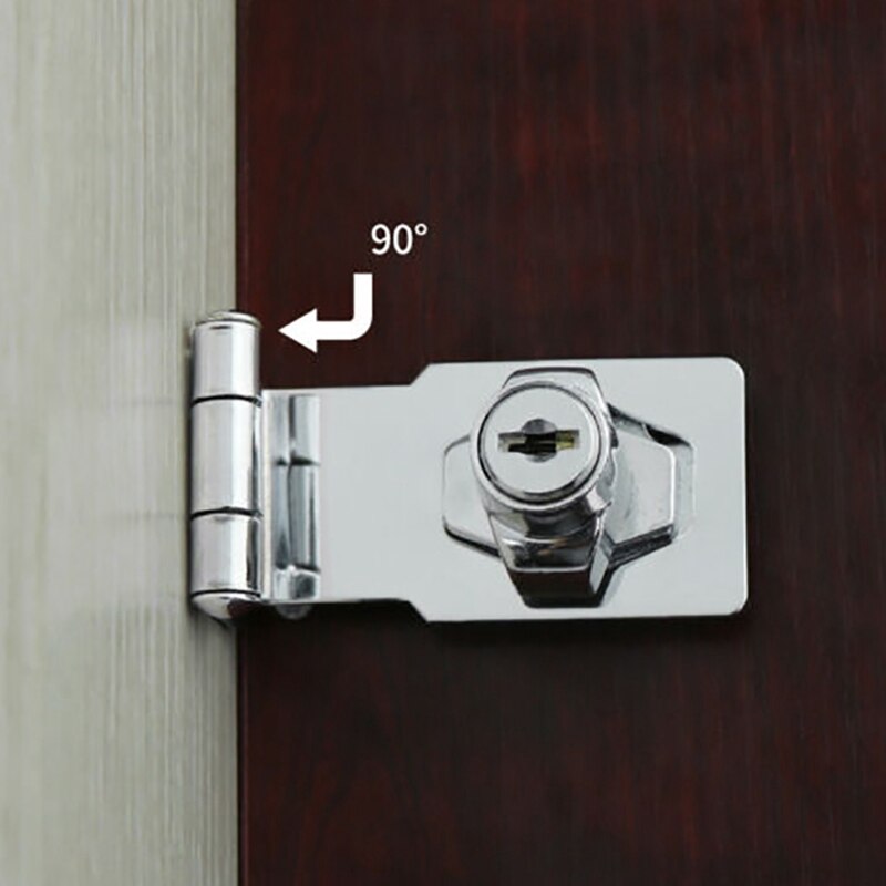 Garage Shed Gate Door Hasp Lock Staple Security Key Locking-4 Inch