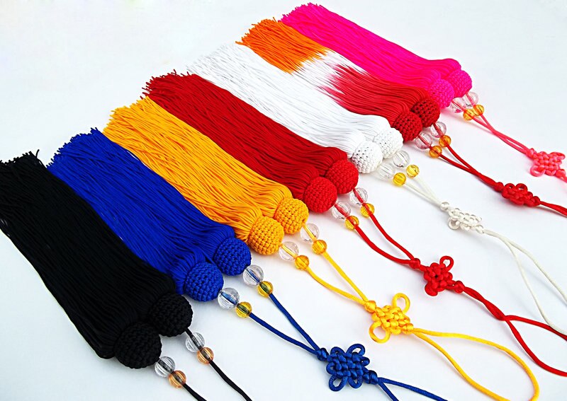 long sword ear knife mulan fan sword knot sword spike red/yellow