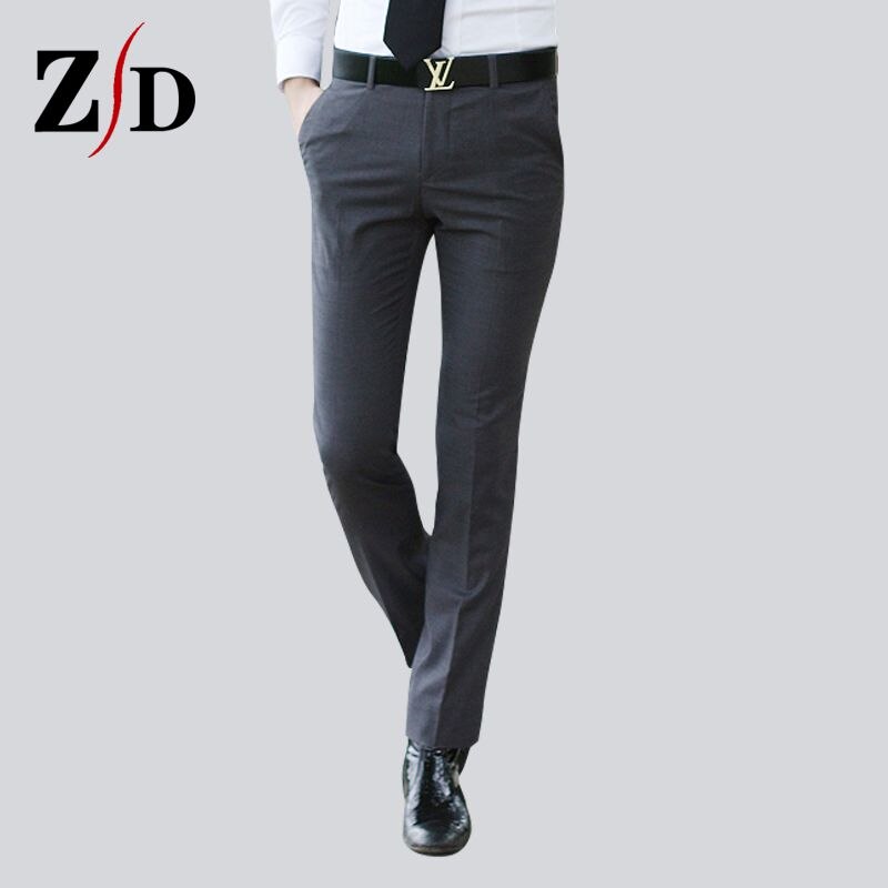 Pakken mannen broek Slanke broek iron rechte pak broek lente: gray / XXL