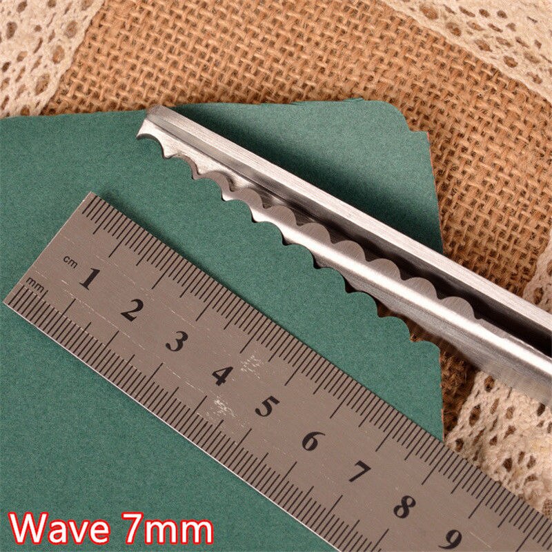 Rvs Kartelschaar Steel Professionele Ambachten Dressmaking Zig Zag Cut Schaar Naaien Schaar Stof: Wave  7mm