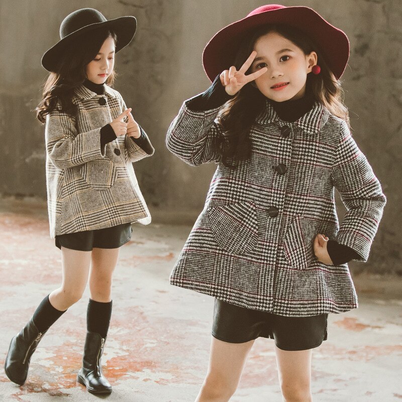 Capispalla per bambina cappotto per bambini capispalla 2022 bavero addensare caldo inverno autunno cappotto Cardigan abbigliamento formale per bambini