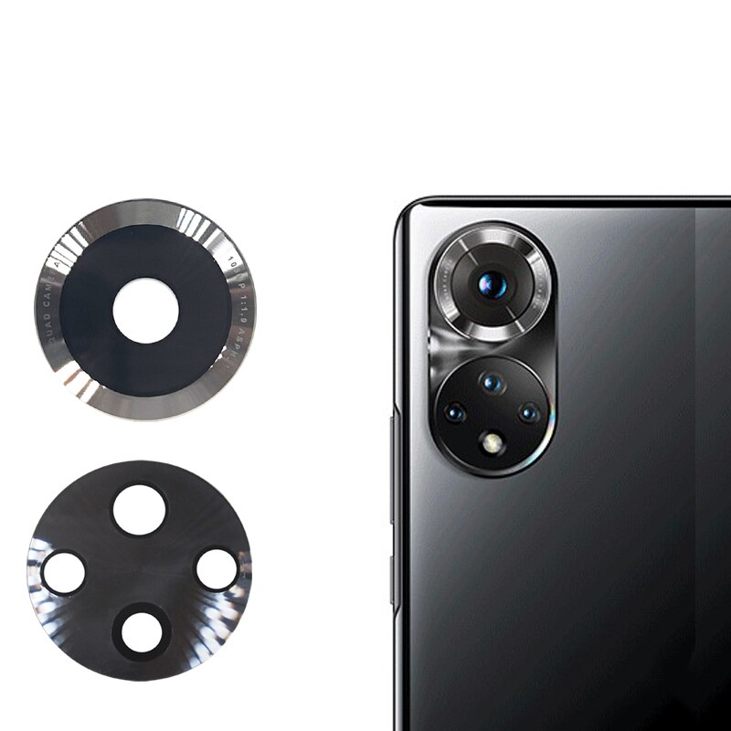 Tylna osłona obiektywu szklana pokrywa dla Huawei Honor 50 Lite Honor 60 Pro SE główna kamera szklana części zamienne z naklejką samoprzylepną