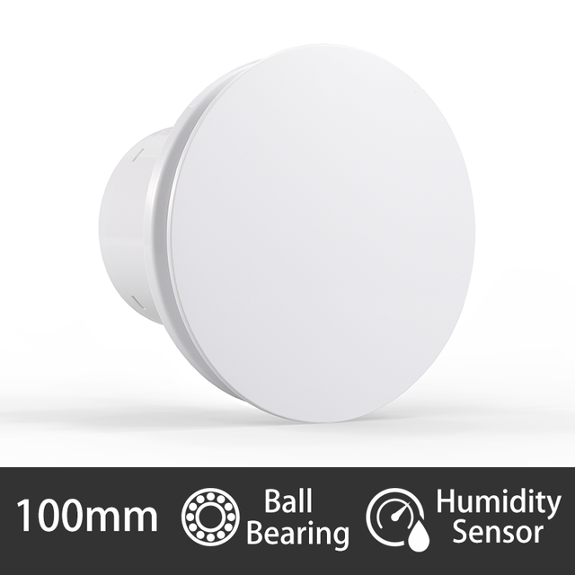 4" 6" 100mm 150mm 230V Bathroom Shower Extractor Ventilation Fan with Humidity Sensor Timer: LFWW-09XH (100mm)