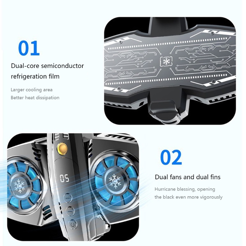 A9LC Smartphone Cooler Mobiel Radiator Met Dual Semi-Conductor Koeling Chip Cooling Case Voor Alle Soorten Mobiele Telefoon