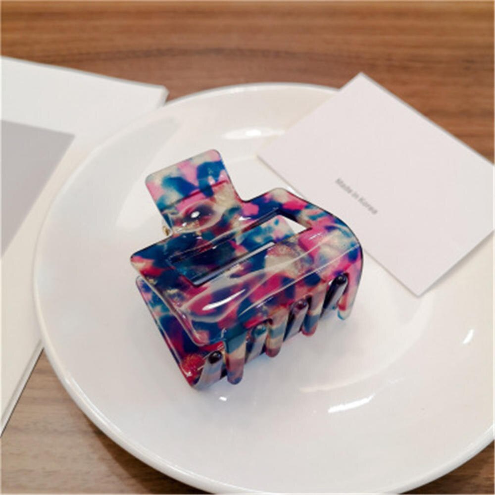 Pinzas en forma de garra para el pelo de acrílico de acetato gruesas simples, de gran tamaño, geométricas, con agujeros, para el pelo de la ducha, 1 Uds.: B