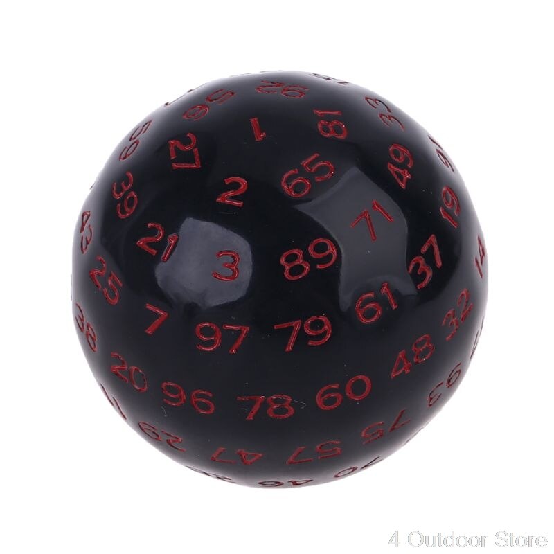 Dados poliédricos de 100 lados D100 caras múltiples de acrílico dados para tablero de mesa juego de rol Bar Club Party S15 20: Rojo