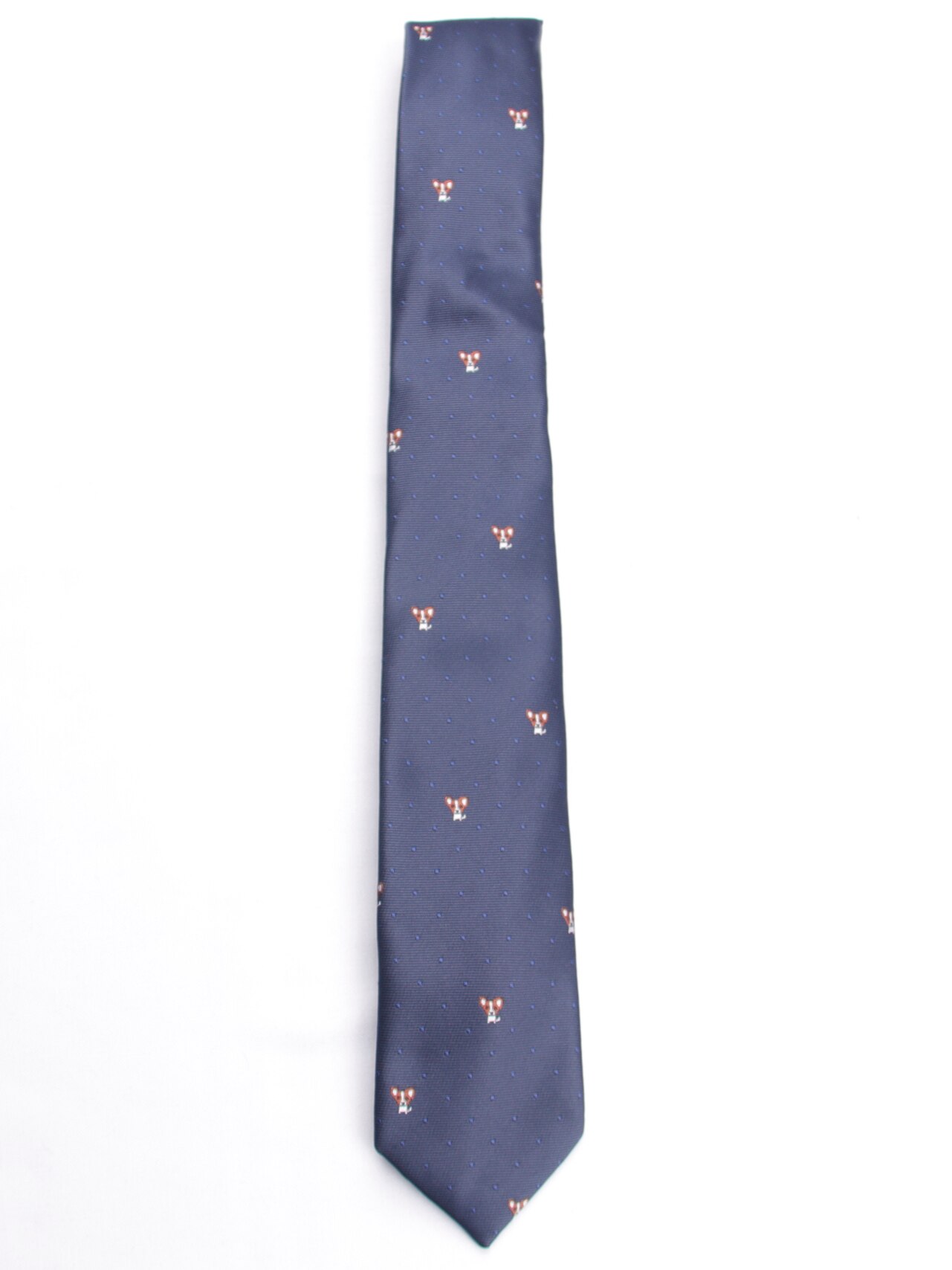 navy cartoon pattern tie with patterned skinny ties men