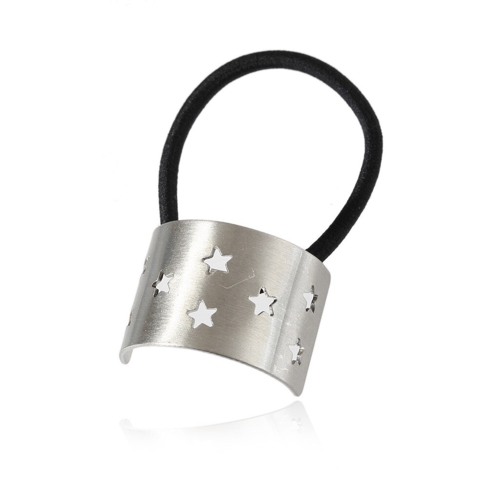 Metalen Rechthoekige Holle Out Vijfpuntige Haarband Europa En Amerika Haar Accessoires Hoofdband Hoofdtooi Distributi: Silver Wire Drawing