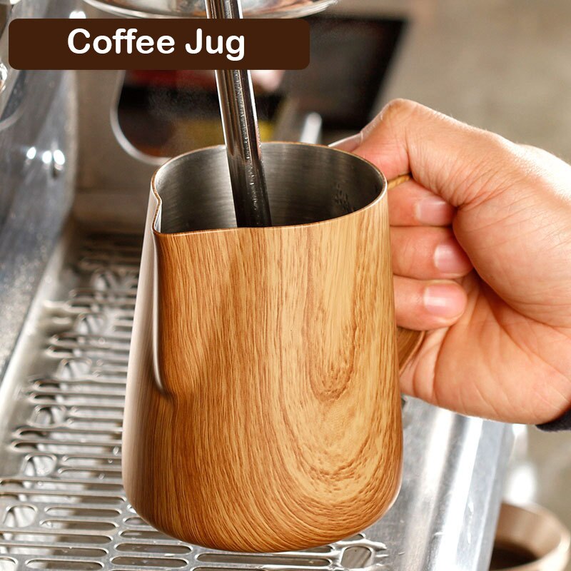 Top Verkoper Rvs Opschuimen Werper Pull Over Cup Espresso Koffie Kruik Melk Frothers 300/600Ml Mok Duurzaam koffie Gereedschap