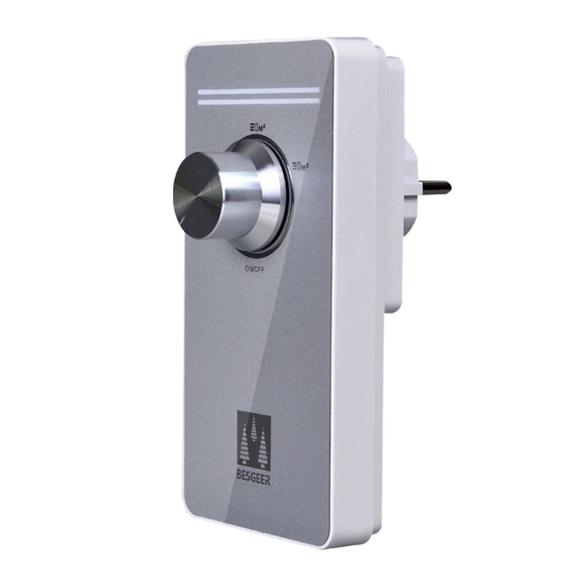 Plug In O3 Luchtreiniger Ozon Generator Machine Voor Thuis Kamer Reizen Cleaner Eu P9YD: silver